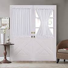 Maybe you would like to learn more about one of these? Home Brilliant Privacy Curtains For Door Semi Sheer Window Curtains Front Door Curtain Panels White Bouns Tie Backs 54 X 40 2 Panels Amazon Co Uk Home Kitchen