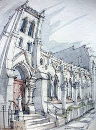 Grace Church Architecture Sketch Architecture Drawing Sketches