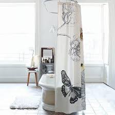 We dismissed the west elm organic triangle waffle shower curtain and the company store legends regal cotton shower curtain because both shrank about 20 percent in the wash, or nearly 6 inches in both directions. Butterfly Shower Curtain West Elm