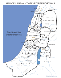 Perfect for sunday school or homeschooling. Map Of Canaan Twelve Tribe Portions Bible History Online