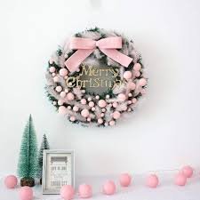 Christmas Wreath Pendant Pink Feather Christmas Ornament Size 40cm 15 75 Inches In Diameter Amazon In 2020 Pink Christmas Wreath Christmas Wreaths Pink Christmas