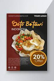Kelompok yang dikunjungi memberi penjelasan pada kelompok yang berkunjung. Soto Betawi Indonesia Flyer Ai Free Download Pikbest