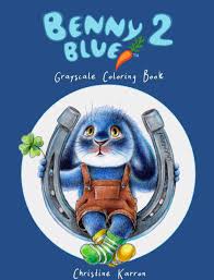 Lets coloring book cool merry christmas minions coloring pages. Benny Blue 2 Grayscale Coloring Book Coloring Queen