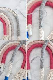 Rope Rainbow Wall Decor Fibre Art Diy Pure Sweet Joy Rainbow Diy Rainbow Wall Decor Rainbow Wall Hanging Diy