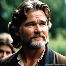 young kurt russell in a bard character with a beard Prompts