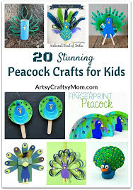 Even if you haven't encouraged your little one to dip her hands in bright colored paint already, she is sure to enjoy the experience. 20 Stunning Peacock Crafts For Kids Artsy Craftsy Mom