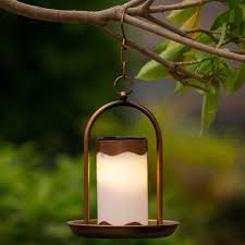 Kroger Luxen Home Whsl464 Hanging Copper Solar Light Lantern 1