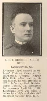1LT George Harold Byrd (1890-1918)