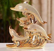 Amazing Dolphins Design Home Decoration Homeimprovement Homedecor Dolphin Decor Porcelain Animal Dolphin Art