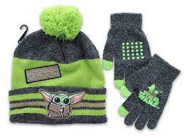 Star Wars Gorgu The Mandalorian Hat Glove Set Green In 2021 Winter Beanie Gloves Set Star Wars Fashion