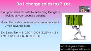 How To Charge Sales Tax On Avon Orders Avon Sales Tax