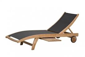 Caldo Liege Sonnenliege Fsc Teak Textilene Schwarz Daswohnkonzept Com