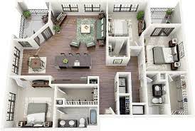 When you are designing your dream home, you want to make sure you have access to the best resources to build something wonderful. 7 Best 3 Bedroom House Plans In 3d You Can Copy 3d House Plans Studio Apartment Floor Plans House Plans