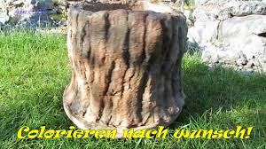 Startseite möbel bauen tisch selber bauen mit anleitung. Gartendeko Pflanzkubel Als Baumstumpf Aus Beton Selber Machen Youtube