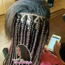 Triangle Part Box Braids Twistbraids Box Braids Hairstyles Triangle Part Box Braids Box Braids Styling