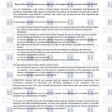 Note D Information Relative Au Port Obligatoire Des Equipements De Protection Individuelle Equipement De Protection Individuelle Paquetage Portes