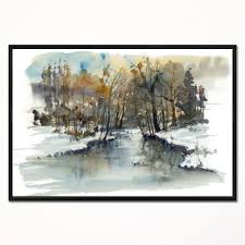 See more ideas about landscape paintings, landscape, landscape art. Downloadable Prints Landscape River Landscape Realistic Watercolor Lake House Decor Landscape Painting Countryside Fine Art Printable Prints Art Collectibles Bookanyexpert Com
