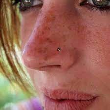 Blue Sapphire Gold Nose Stud 1 7mm