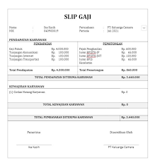 Dalam slip gaji, tertera informasi seperti gaji pokok, uang makan , uang transport, dan bonus (jika ada). Cara Membuat Slip Gaji Karyawan Di Word Dan Excel