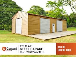 20x41 Enclosed Steel Garage 20x41 Metal Garage Prices In 2020 Steel Garage Metal Garages Garage Prices