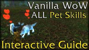 While there is one standard build for raiding, there's. Vanilla Wow All Hunter Pet Skills Interactive Guide Youtube