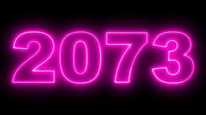 2073 neon line text. Abstract 2073 neon text animation, Concept of new year  beginning, happy celebration, festival, new life, growth of business,  investment, finance, innovation. 4k animation