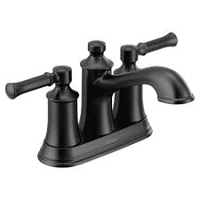 I am considering choosing matte black faucets and finishes for a current bathroom remodel. Moen 6802bl Dartmoor Two Handle Centerset Lavatory Faucet Matte Black