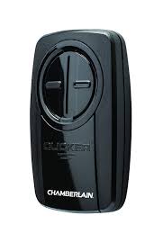Chamberlain Group Klik3u Bk Clicker Universal 2 Button Garage Door Opener Remote With Visor Clip Black