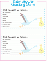 Guess the date, time, weight, eyes and hair colour game sheets. Baby Shower Game Guess Baby Gender Weight Etc Game Cards Free Printable Familyeducation