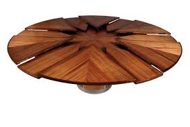 The Fletcher Capstan Table Rotates To Become A Big Round Table From A Small Round Table H Capstan Table Round Dining Room Table Coffee Table To Dining Table