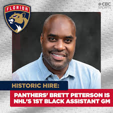 The Florida Panthers have named Brett Peterson as the first Black assistant  GM in NHL history 🙌 Full story: https://www.cbc.ca/1.5805529