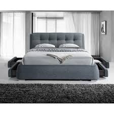 Our entire range is available as grey upholstered beds. Regent Dark Grey Fabric 4 Drawer Modern Storage Bed