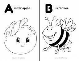 I'm particularly proud of this set, because after spending nearly 9 years creating coloring pages for this site, this is the very first one that was drawn by my own daughter! Free Easy Downloadable Abc Book Template For Your Baby Shower Activities Tulamama