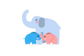 Download Mom And 2 Baby Elephants Svg Cut File By Creative Fabrica Crafts Creative Fabrica