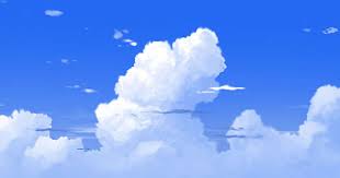 Clouds, sky cumulus cloud, beautiful scenery clouds, blue, white, atmosphere png. Painting Anime Cumulus Cloud
