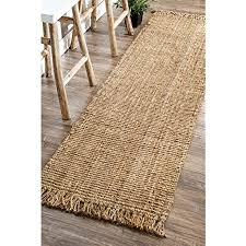 The charming, casual style of the nuloom chunky loop area rug makes it perfect for updating any room in your home. Amazon Com Nuloom Hand Woven Chunky Natural Jute Farmhouse Runner Rug 2 6 X 8 Furniture Decor