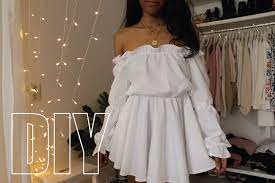 Diy ruffle off the shoulder dress sewing tutorial in this video i will show you how to sew a breezy dress for the summer, like this off the shoulder dress wi. Diy Off The Shoulder Dress Tutorial Mystylediaryy