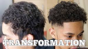 This haircut can be ideal for transforming your smooth straight hair into a spiral perm. How To Skinfade With Permed Hair Curly On Top Transformation Full Haircut Youtube
