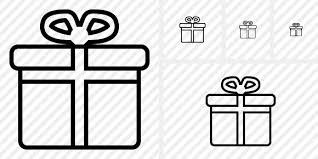 Vector hand drawn lettering phrase. Gift Icon Outline Black Professional Stock Icon And Free Sets Awicons Com