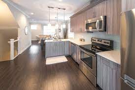 Grey kitchen cabinets images with flooring living. 45 Upscale Small Kitchen Designs With Islands Grey Wood Floors Kitchen Wood Floor Kitchen Kitchen Design