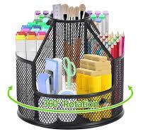 Amazon.com: RURYEURT Pencil Holder, Rotating Desk Organizer ...