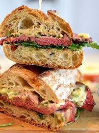 Roastbeef Sandwich Stilettos Sprouts Roastbeef Lebensmittel Essen Essen