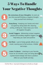 Handling Your Negative Thoughts The Positive Way Negative Thoughts Positivity Positive Thinking