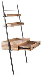 These free woodworking plans are to build a leaning ladder bookshelf with desk. Champier Ladder Desk With Shelf Contemporary Desks And Hutches By Madeleine Home Inc Houzz