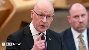John Swinney is quizzed by opposition party leaders during First Minister's  Questions