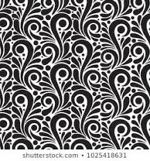 Black And White Paisley Pattern Vector Vector Black And White Seamless Abstract Pattern With Drops And Swirls Stock Images Free Black And White Paisley Pattern