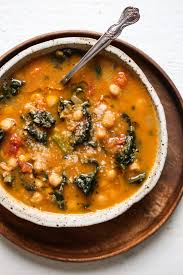 Easy Chickpea And Kale Tuscan Style Soup The Defined Dish Recipe Kale Recipes Veggie Soup Soup Recipes
