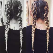 Add two buns at the top of the head, with the goddess braids falling back below. Hairstyle Of Two Braids Novocom Top
