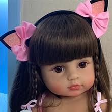 22-inch Silicone Full Body Baby Doll in Pink Dress