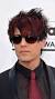 Black Hair With Red Tips Men
